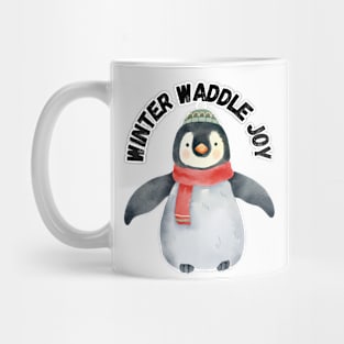 Winter Waddle Joy, Winter, Christmas humor Mug